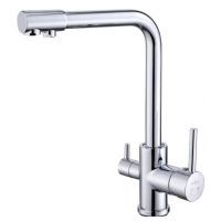 Смеситель для кухни VIEIR V15002, с выходом для фильтра, рычажный, высокий Г-излив, хром