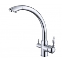 Смеситель для кухни VIEIR V15003, с выходом для фильтра, рычажный, высокий излив, хром