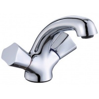 Смеситель для раковины VIEIR V150111, двухвентильный, средний излив, хром