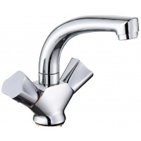 Смеситель для раковины VIEIR V150112, двухвентильный, средний излив