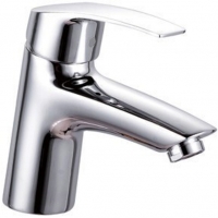 Смеситель для раковины VIEIR V204011, однорычажный, короткий излив, хром