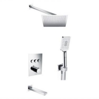 Встраиваемый комплект для ванны с верхней душевой насадкой, лейкой и изливом WasserKraft A171919 Thermo