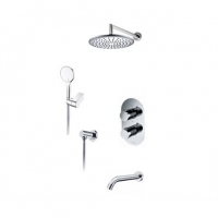 Встраиваемый комплект для ванны с верхней душевой насадкой, лейкой и изливом WasserKraft A174819 Thermo