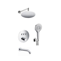 Встраиваемый комплект для ванны с верхней душевой насадкой, лейкой и изливом WasserKraft A175817 Thermo