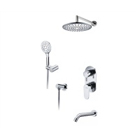 Встраиваемый комплект для ванны с верхней душевой насадкой, лейкой и изливом WasserKraft A175819