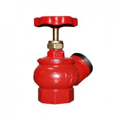 Клапан пожарный угловой муфта-цапка КПЧ 50-1 чугунный купить в интернет магазине Санрай73