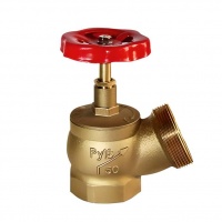 Клапан пожарный угловой муфта-цапка КПЛ 50-1 латунный