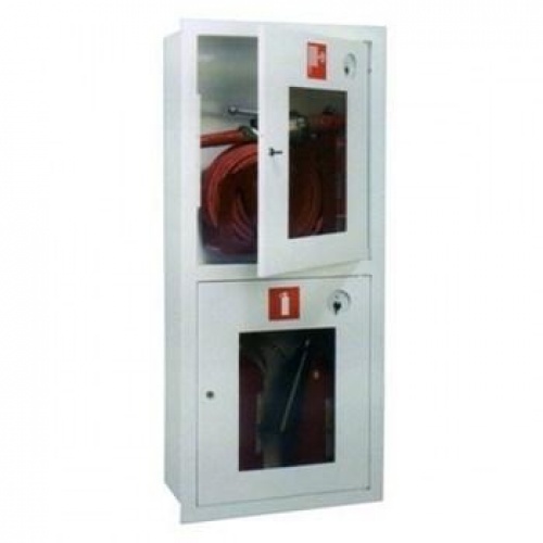 Пожарный шкаф ШПК-320-12 ВОБ (встраиваемый, со стеклом) купить в интернет магазине Санрай73