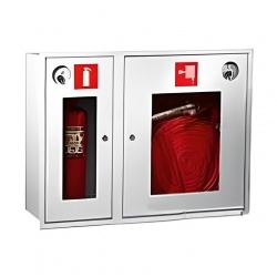 Пожарный шкаф ШПКО-315 ВОБ (встраиваемый, со стеклом)
