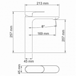 Смеситель для умывальника WasserKraft Elbe 7403H