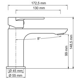 Смеситель для умывальника WasserKraft Elbe 7403