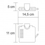 Держатель туалетной бумаги WasserKraft Kammel K-8325