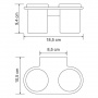 Подстаканник двойной WasserKraft Kammel K-8328D