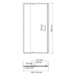 Душевая дверь WasserKraft Berkel 48P13