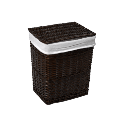 Плетеная корзина для белья с крышкой WasserKraft Isar WB-130-L