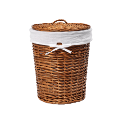 Плетеная корзина для белья с крышкой WasserKraft Leine WB-350-L