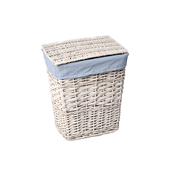 Плетеная корзина для белья с крышкой WasserKraft Lippe WB-450-M