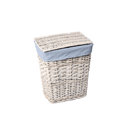 Плетеная корзина для белья с крышкой WasserKraft Lippe WB-450-S