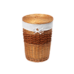 Плетеная корзина для белья с крышкой WasserKraft Main WB-410-L
