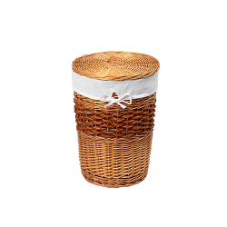 Плетеная корзина для белья с крышкой WasserKraft Main WB-410-S