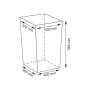 Плетеная корзина для белья с крышкой WasserKraft Lippe WB-450-L