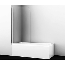 Стеклянная шторка на ванну WasserKraft Leine 35P01-80WHITE