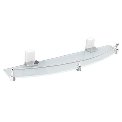 Полка стеклянная с бортиком WasserKraft Leine K-5044WHITE (ранее К-5024WHITE)
