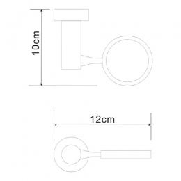 Запасной держатель, одинарный WasserKraft Donau C178