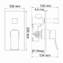 Смеситель для ванны и душа WasserKraft Aller 10641