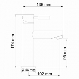 Смеситель для умывальника WasserKraft Main 4104