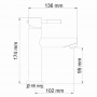 Смеситель для умывальника WasserKraft Main 4104