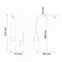 Смеситель для кухни WasserKraft Dinkel 5807