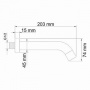 Настенный излив WasserKraft A018, встраиваемый, круглый