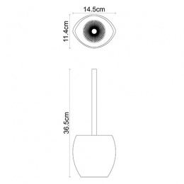 Щетка для унитаза WasserKraft Eider K-33327
