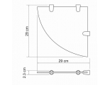 Полка стеклянная угловая WasserKraft K-533