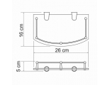 Полка стеклянная WasserKraft K-588