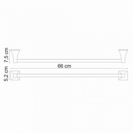 Держатель полотенец одинарный WasserKraft Wern K-2530