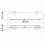 Полка стеклянная с бортиком WasserKraft Isen K-4044 (ранее К-4024)
