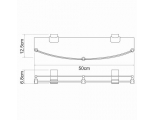 Полка стеклянная с бортиком WasserKraft Leine K-5044 (ранее К-5024)