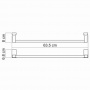 Держатель полотенец одинарный WasserKraft Leine K-5030