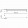 Рога двойные для полотенец WasserKraft Leine K-5031WHITE