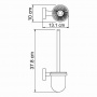 Щетка для унитаза подвесная WasserKraft Lippe K-6527