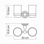 Подстаканник двойной WasserKraft Ammer K-7028D