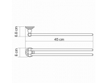 Держатель полотенец двойной WasserKraft Ammer K-7031
