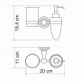 Держатель стакана и дозатора WasserKraft Ammer K-7089