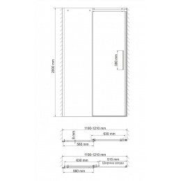 Душевая дверь WasserKraft Dinkel 58R05