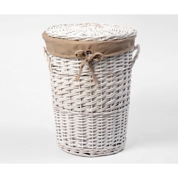Плетеная корзина для белья с крышкой WasserKraft Aller WB-106-M