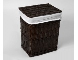 Плетеная корзина для белья с крышкой WasserKraft Isar WB-130-L