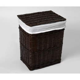 Плетеная корзина для белья с крышкой WasserKraft Isar WB-130-L
