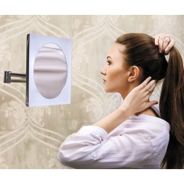 Зеркало с LED-подсветкой, 3-х кратным увеличением WasserKraft K-1008